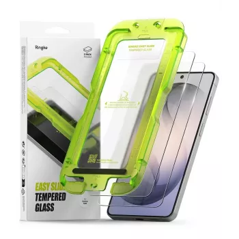 Ringke Easy Slide 2-Pack rūdīta stikla ekrāna aizsargs Samsung Galaxy S26 caurspīdīgs