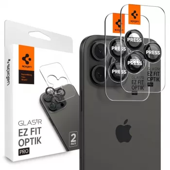 Spigen Optik.TR EZ Fit Camera Protector 2-Pack iPhone 14 Pro / 14 Pro Max - Melns