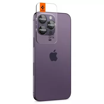 Spigen Optik.TR EZ Fit Camera Protector 2-Pack iPhone 14 Pro / 14 Pro Max - Melns