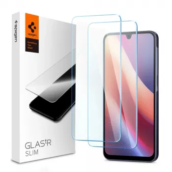 SPIGEN GLAS.tR SLIM 2-Pack rūdīta stikla ekrāna aizsargs Samsung Galaxy A16 4G/5G, A26 5G, A17 4G/5G - Caurspīdīgs