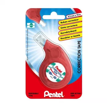 Pentel korekcijas lente XZTN14BW 4,2 mm balta lente caurspīdīgs zils/zaļš dozators uzpildāms
