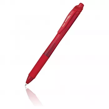 Pentel EnerGel X izvelkamā gēla pildspalva - sarkana tinte - 0,7 mm - sarkans caurspīdīgs korpuss