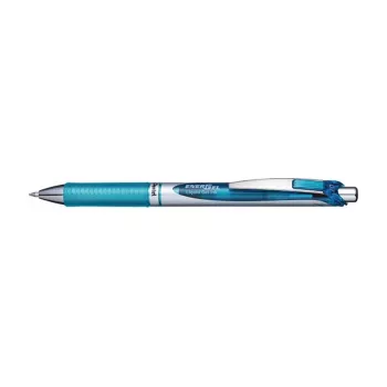 Pentel EnerGel Xm izvelkamā gēla pildspalva - gaiši zila tinte - 0,35 mm adatas gals - zils korpuss - gumijas satvēriens