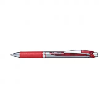 Pentel EnerGel BL80-BX Izvelkamā gēla pildspalva 0.5mm adatas gals sarkanā krāsā