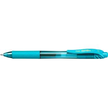Pentel EnerGel X izvelkamā gēla pildspalva - Tirkīza - 0,7 mm - Vidējs gals - Abpusēja