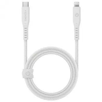 ENERGEA Flow USB-C to Lightning kabelis 1.5m Balts 60W 3A PD Ātrā uzlāde MFi