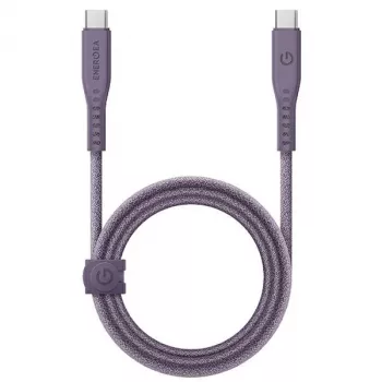 ENERGEA Flow USB-C to USB-C kabelis 1,5m violets 240W 5A PD ātra uzlāde