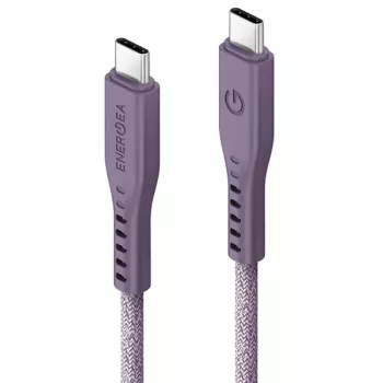 ENERGEA Flow USB-C to USB-C kabelis 1,5m violets 240W 5A PD ātra uzlāde