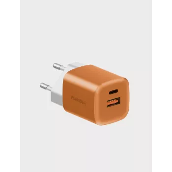 ENERGEA Ampcharge GaN35 USB-C/USB-A PD/PPS/QC3.0 35W sienas lādētājs oranžs