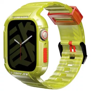Skinarma Saido 2-in-1 Apple Watch Siksniņa un Maciņš 45/44mm Neon Yellow