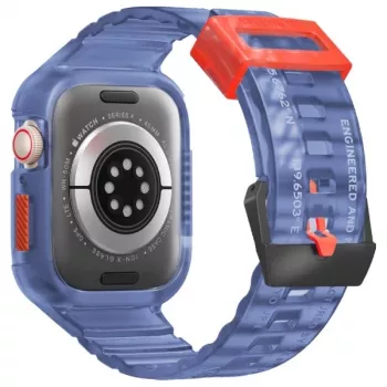 Skinarma Saido 2-in-1 Maciņš ar Integrētu Siksniņu Apple Watch 45/44mm Tumši Zils