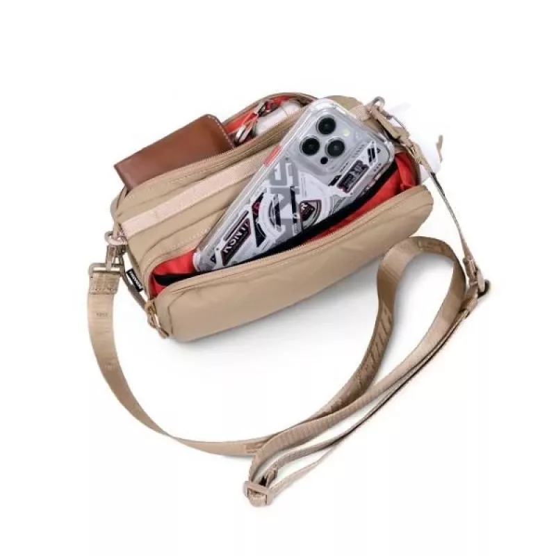 SKINARMA Juno Khaki Phone Sling Bag - Premium Nylon Crossbody Organizer