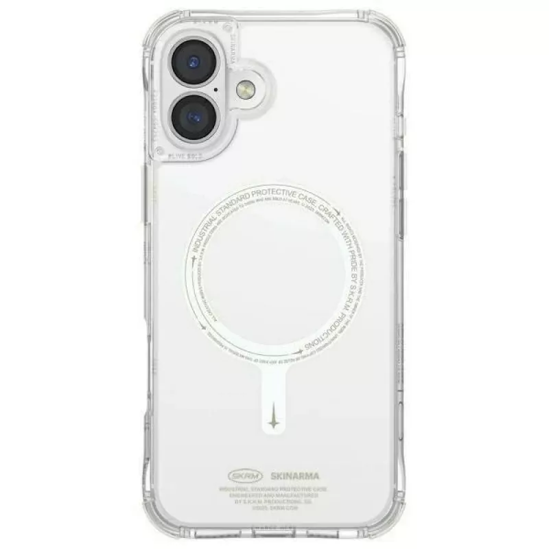 SKINARMA Saido Case for iPhone 16 6.1 inch Magnetic Charging Green (Niteglow)