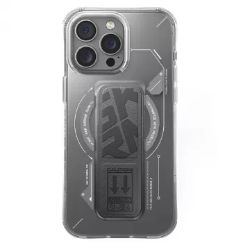 Skinarma Helio iPhone 16 Pro 6.3 collu magnētiskās uzlādes + satvēriena statīva maciņš Titanium