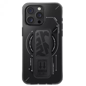 SKINARMA Helio iPhone 16 Pro 6.3 collu magnētiskā uzlāde + satvēriena statīvs maciņš melns