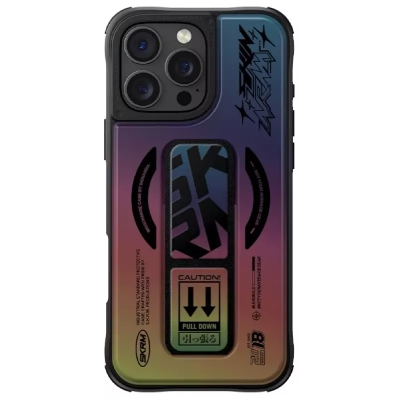 SKINARMA Kira Kobai iPhone 16 Pro 6.3 collu magnētiskais uzlādes satvēriena statīva maciņš Hologramma