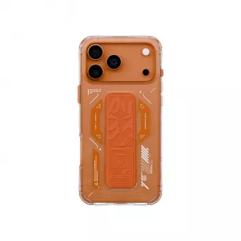 Skinarma Helio Case iPhone 17 Pro Max magnētiskā uzlāde + satvēriena statīvs oranžs