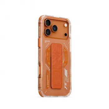 Skinarma Helio Case iPhone 17 Pro Max magnētiskā uzlāde + satvēriena statīvs oranžs