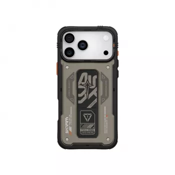 Skinarma Aegis Macītis iPhone 17 Pro Magnētiskai Uzlādei + Satvēriena Statīvs Pelēks