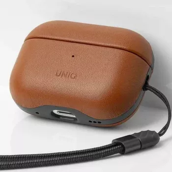 UNIQ Terra Īstas ādas maciņš AirPods Pro 2. paaudzei (2022/2023) - Toffee Brown