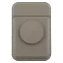 UNIQ Flixa Magnētiskais karšu maciņš ar statīvu Flint Grey MagSafe
