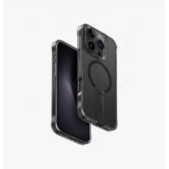 UNIQ Eleva ar Vertica statīvu iPhone 16 Pro 6,3 collu Carbon Black