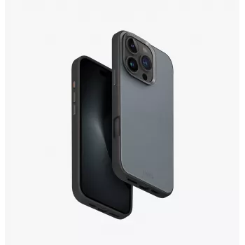UNIQ Lyden DS MagClick uzlādes maciņš iPhone 16 Pro 6,3 collu Washed Blue-Black