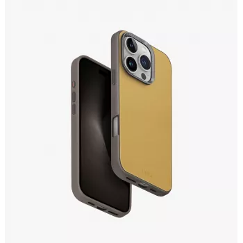UNIQ Lyden DS Magclick uzlādes maciņš Apple iPhone 16 Pro 6.3 collu Karamels/Ziloņkauls