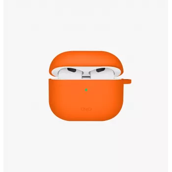 UNIQ Nexo Case for AirPods 4 with Ear Hooks Silicone Volt Orange