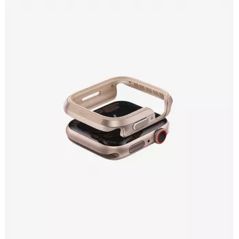 UNIQ Valencia Apple Watch Series 4/5/6/SE 44mm Bumper Case Titanium Silver