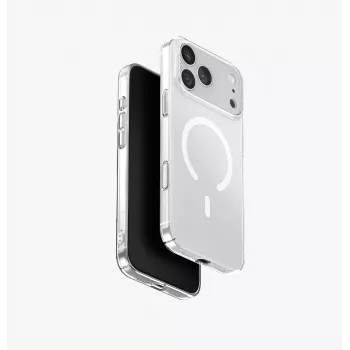 UNIQ Airsuit Maciņš iPhone 17 Pro Max ar Magclick uzlādi, Caurspīdīgs