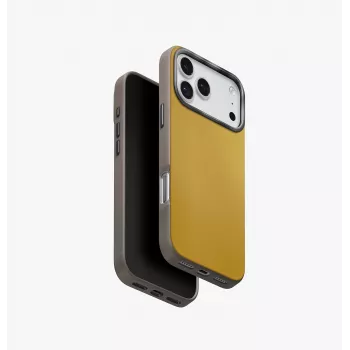 UNIQ Lyden DS Macīgs iPhone 17 Pro Max MagClick Lādēšanai Dzeltens/Pelēks