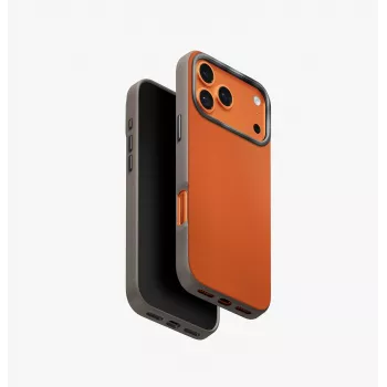 UNIQ Lyden DS Maciņš iPhone 17 Pro Max MagClick Lādēšanai Oranžs/Pelēks