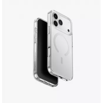 UNIQ Clario Maciņš iPhone 15 Pro Max ar Magclick uzlādi, Caurspīdīgs
