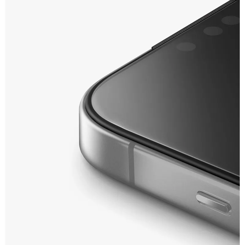 UNIQ Optix ExofitPrivacy rūdīta stikla ekrāna aizsargs iPhone 17 Pro ar aplikatoru, privātuma filtrs