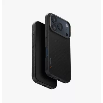UNIQ Keva Edge Macīgs iPhone 17 Pro MagClick Lādēšanai Melns