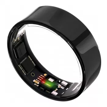 ULTRAHUMAN Ring Air - Viedais gredzens vīriešiem un sievietēm - Miega un fitnesa izsekošanas valkājama ierīce - Sirdsdarbības monitors - Viedais gredzens Aster Black 13. izmērs
