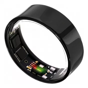 ULTRAHUMAN Ring Air - Viedais gredzens vīriešiem un sievietēm - Miega un fitnesa izsekošanas valkājamā ierīce - Sirdsdarbība - Viedais gredzens Aster Black 11. izmērs
