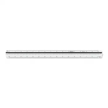 ARISTO Trīsstūrveida mēroga lineāls D-profils Balts 30 cm (AR23703EB)
