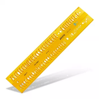 ARISTO burtu šablons, taisns 7 mm, ISO 3098-1 / DIN 6776, B tips, H profils (AR5301/7)