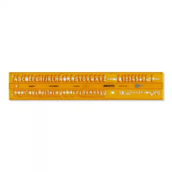 ARISTO burtu šablons, taisns 7 mm, ISO 3098-1 / DIN 6776, B tips, H profils (AR5301/7)