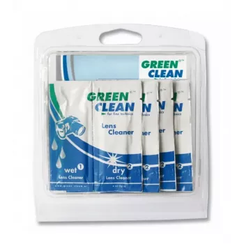 GREEN CLEAN Wet & Dry Cleaning Wipes Set - 10 Packs (20 Wipes) for Screens, LCD, LED, Plasma, TFT, Laptops, Tablets, Smartphones, Monitors - Alcohol-Free, Streak-Free, Anti-Static