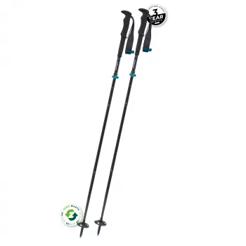 Komperdell FX L Carb Vario Approach saliekamās trekinga nūjas, 4 daļu alumīnijs 7075-T6 un oglekļa šķiedra, FX Lite salikšanas mehānisms, Powerlock 3.0