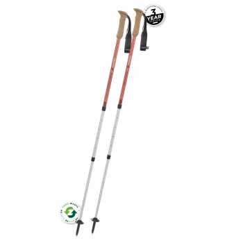 Komperdell Highlander Zero Trekking Poles - Burnt Orange (Pair)