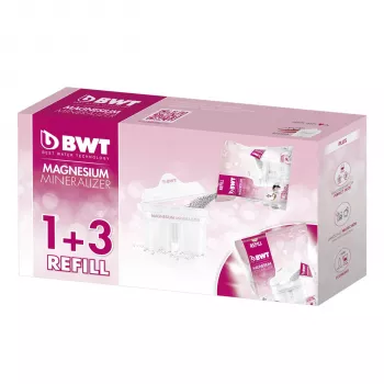 BWT 814544 Longlife Refill 1+3 Ūdens Filtra Krūze Rozā/Balta