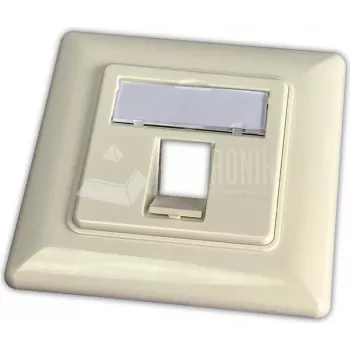 Wirewin Keystone Outlet Box 1 modulim, iemontējamā, saderīga ar slēdžu programmām, RAL9010 tīri balta (WKS OUTLET 1)