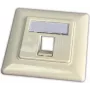 Wirewin Keystone Outlet Box 1 modulim, iemontējamā, saderīga ar slēdžu programmām, RAL9010 tīri balta (WKS OUTLET 1)