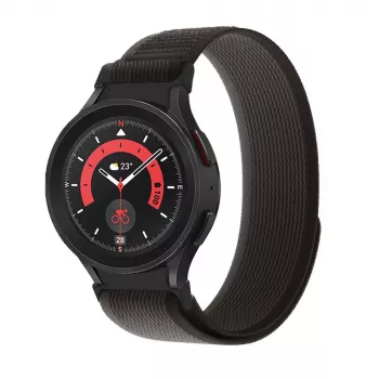 TECH-PROTECT Nylon Samsung Galaxy Watch 4 / 5 / 5 Pro / 6 / 7 / FE Melns/Oranžs