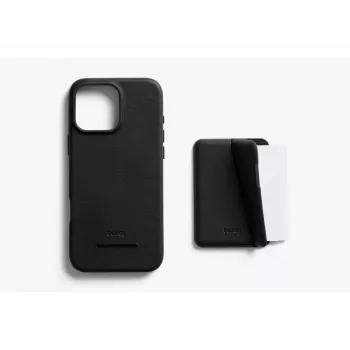 Bellroy ādas maciņš ar magnētisko maku iPhone 16 Pro Max, melns