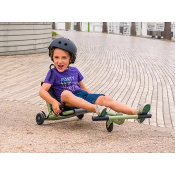 EzyRoller Classic Ar kājām darbināms go-karts bērniem 3-12 gadi, Melns